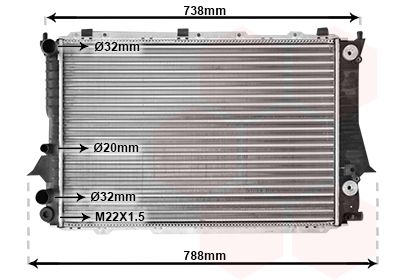 VAN WEZEL Radiaator,mootorijahutus 03002078